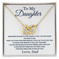 TO MY DAUGHTER | INTERLOCKING HEARTS NECKLACE | MY LAST BREATH
