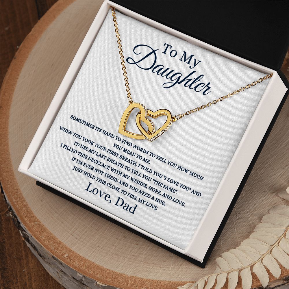 TO MY DAUGHTER | INTERLOCKING HEARTS NECKLACE | MY LAST BREATH