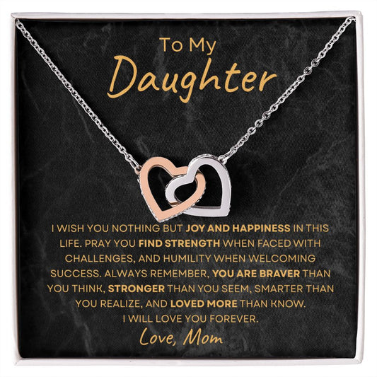 TO MY DAUGHTER | INTERLOCKING HEARTS NECKLACE| FIND STRENGTH