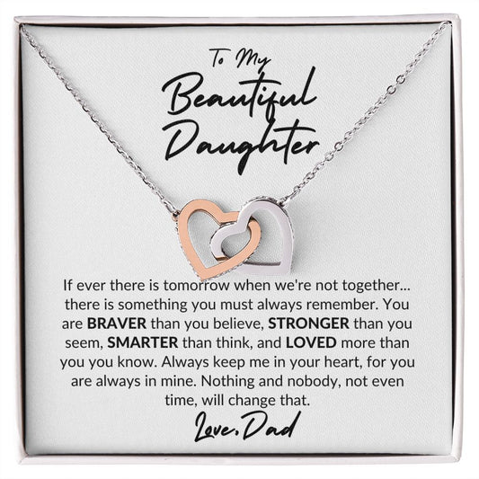 TO MY BEAUTIFUL DAUGHTER | INTERLOCKING NECKLACE | YOU ARE BRAVER