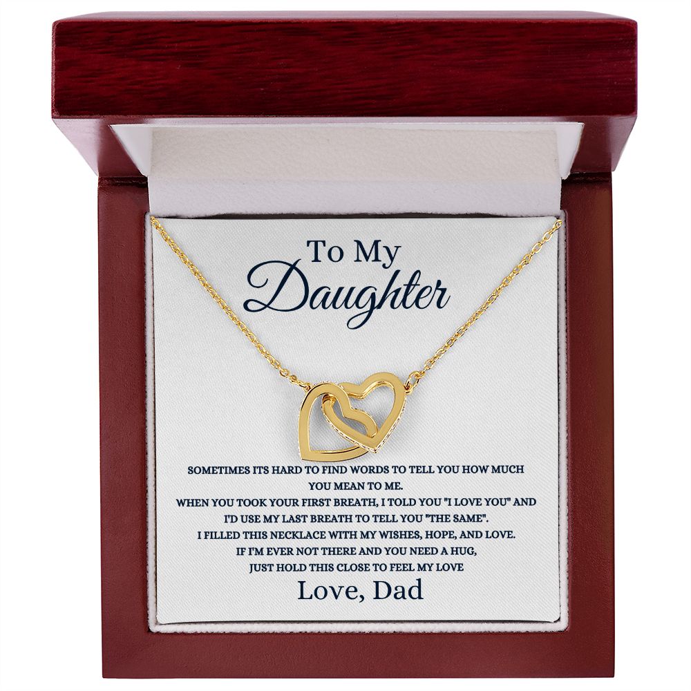 TO MY DAUGHTER | INTERLOCKING HEARTS NECKLACE | MY LAST BREATH