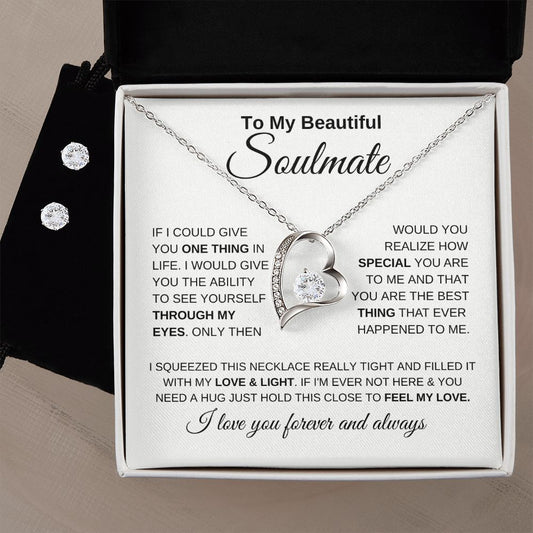 TO MY BEAUTIFUL SOULMATE | FOREVER LOVE NECKLACE | YOU ARE THE BEST THING THAT EVER HAPPENED TO ME