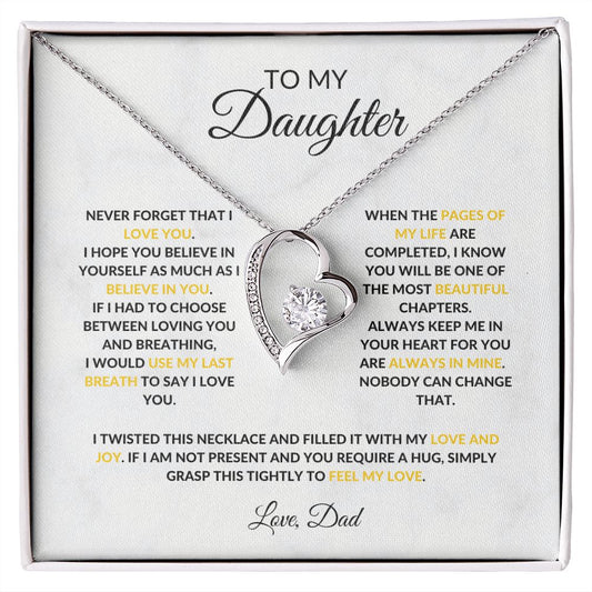 TO MY DAUGHTER|FOREVER LOVE NECKLACE| NEVER FORGET