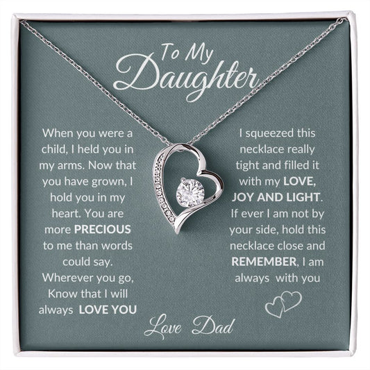TO MY DAUGHTER FROM DAD | FOREVER LOVE NECKLACE | YOU ARE MORE PRECIOUS