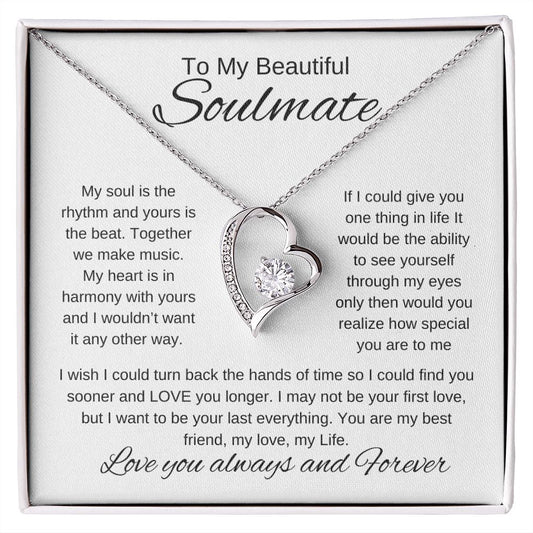 TO MY BEAUTIFUL SOULMATE | FOREVER LOVE NECKLACE | MY HEART IS IN HARMONY WITH YOURS