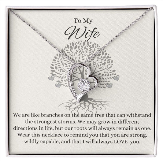 TO MY WIFE | FOREVER LOVE NECKLACE | WE CAN WITSTAND THE STRONGEST STORMS