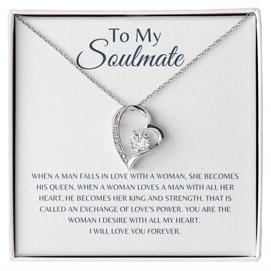 TO MY SOULMATE | FOREVER LOVE NECKLACE | I WILL LOVE YOU FOREVER